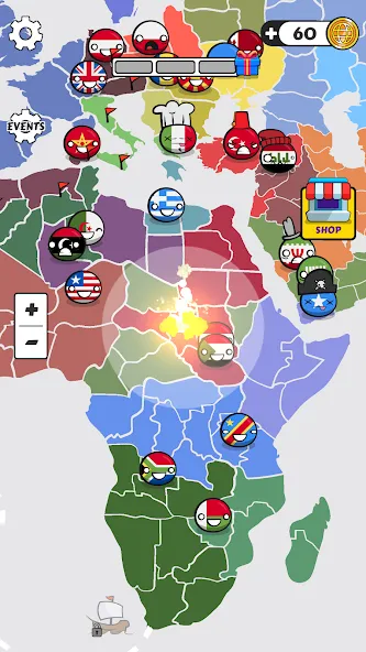 Country Balls: World War (Кантри Болс) [MOD: Меню/Много денег] - Скриншот 4