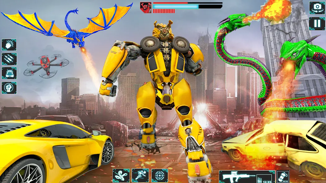Snake Car Robot Transformation (Снейк Кар Робот Трансформейшн) [MOD: Разблокировано] - Скриншот 2