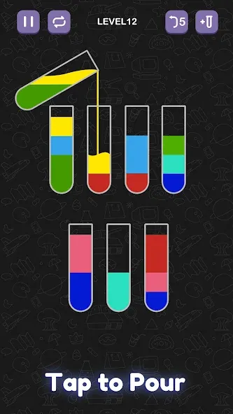 Water Sort Puzzle — Sort Color [MOD: Мод Меню/Взлом] - Скриншот 1