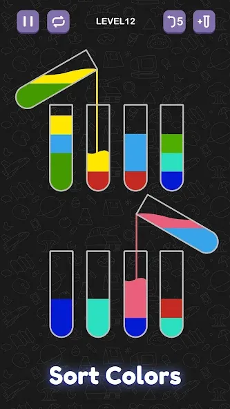 Water Sort Puzzle — Sort Color [MOD: Мод Меню/Взлом] - Скриншот 3